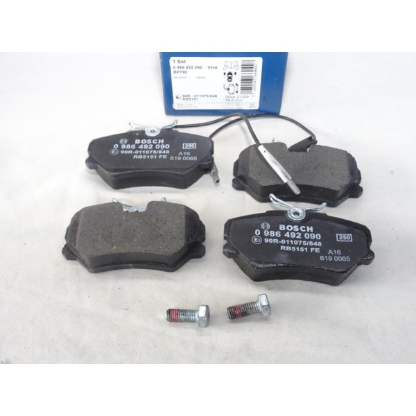 Jeu 4 plaquettes de frein avant montage girling Bosch BP790 0986492090 pour peugeot 306 405 