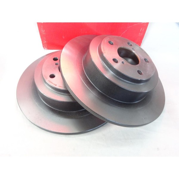 Jeu 2 disques de frein arriere plein 290mm diametre Brembo 08.9093.11 pour subaru legacy BH BE outback 