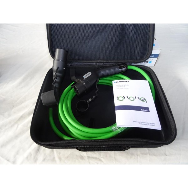Cable charge recharge vehicule electrique 8 metres type 1 110-250V 16A Blaupunkt A1P16AT1 