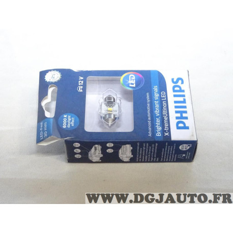 Ampoule navette 30mm LED 600K Philips 39716130 X-tremeultinon pour plafonnier lampe interieur 