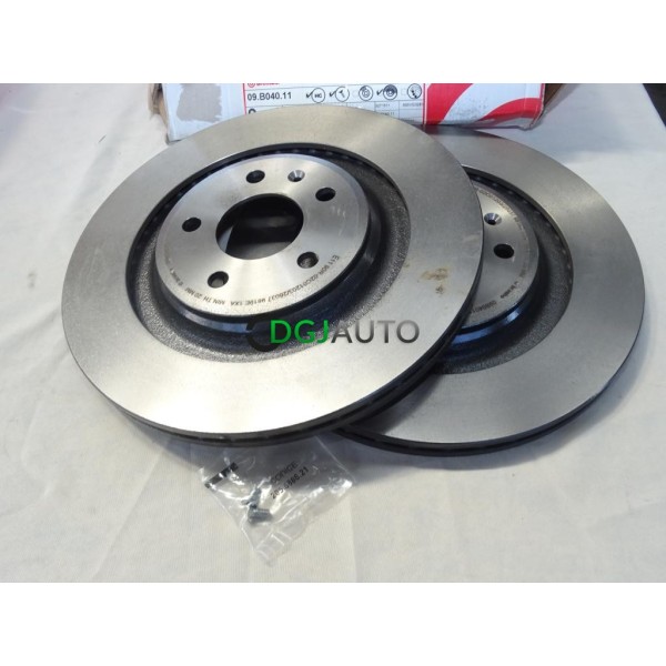 Jeu 2 disques de frein arriere ventilé 330mm diametre Brembo 09.B040.11 pour audi A4 A5 Q5 B8 