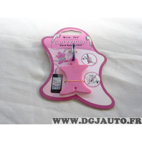Enrouleur cable oreillette rose Nite ize CVM-03-12 